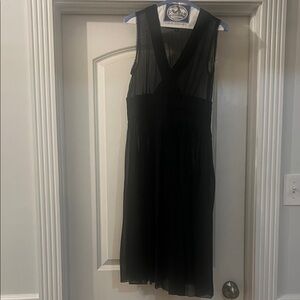 Banana Republic Black Sheer Midi Dress
